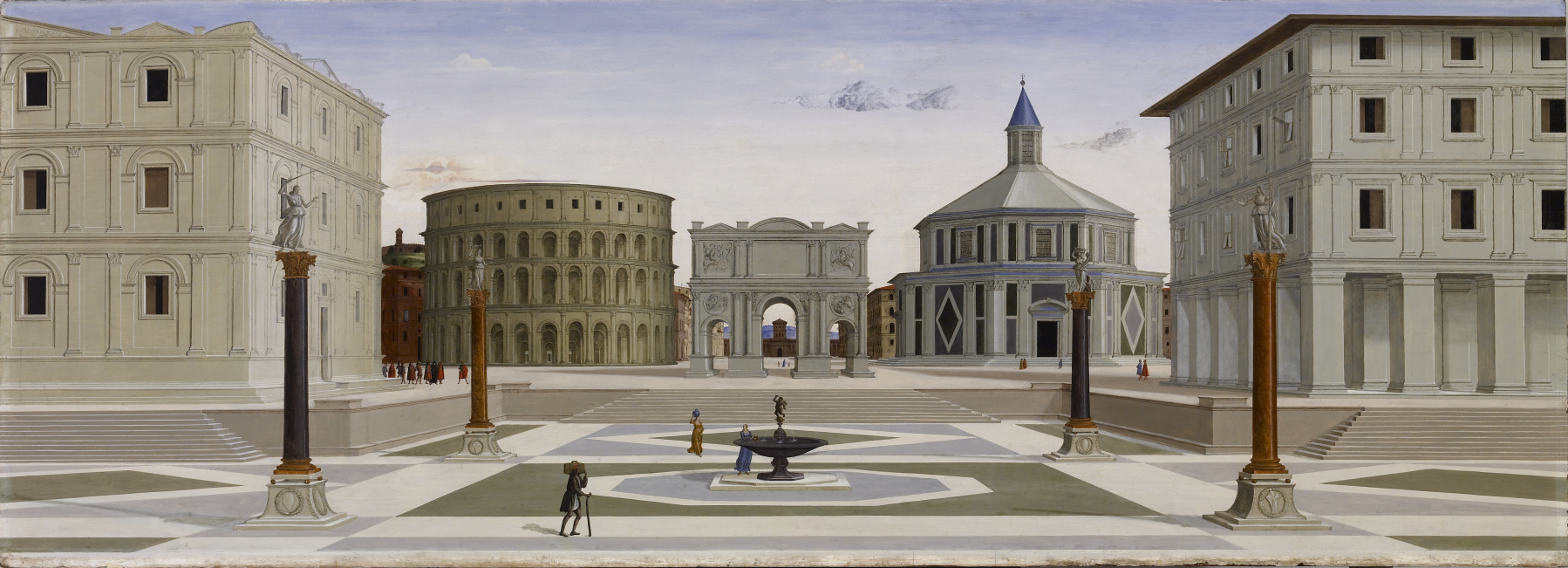 The Ideal City of Baltimore, Fra Carnevale or Leon Battista Alberti, c. 1480-1484.